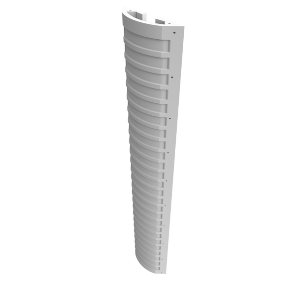 Side view of SLS-GLCC15 Gypsum Lighting Crown Cove highlighting slim profile and seamless edges