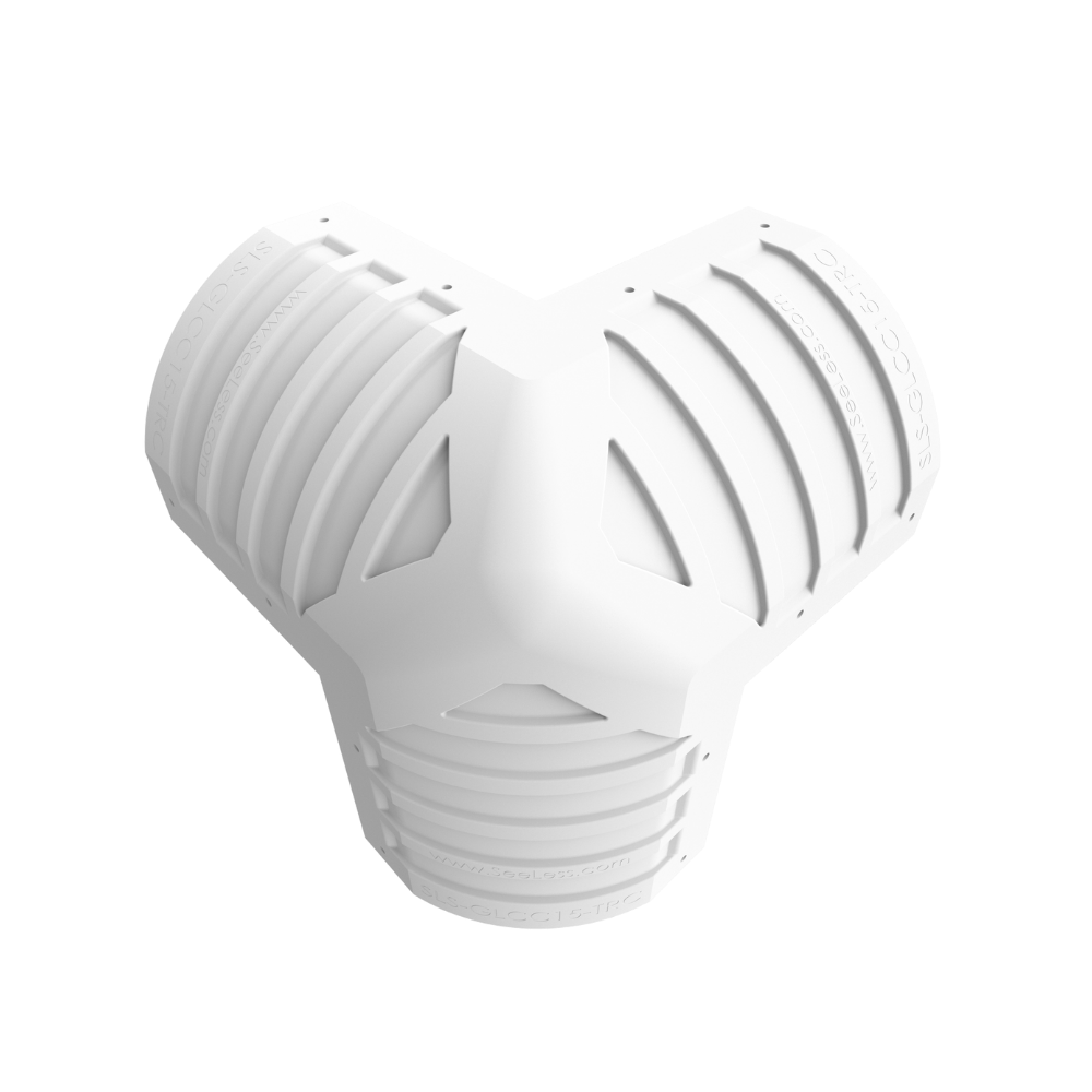 Gypsum three-way corner accessory for Crown Cove lighting