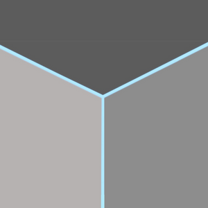 Installed SLS-GLCC15-TRC creating smooth and elegant three-way corners in modern ceiling lighting