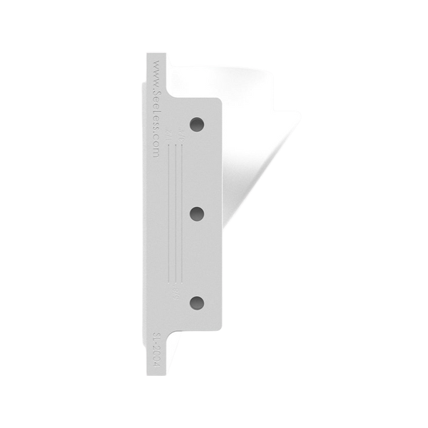 Side profile of trimless heart-shaped step light flush mount 