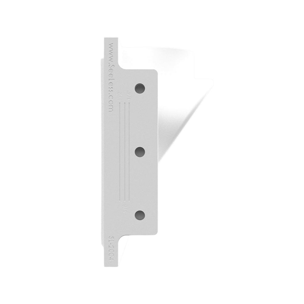 Side profile of trimless heart-shaped step light flush mount 