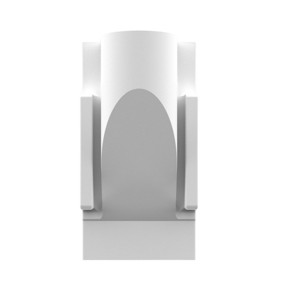 Back view of SeeLess step light mount showing platform depth and drywall bracket adjustability