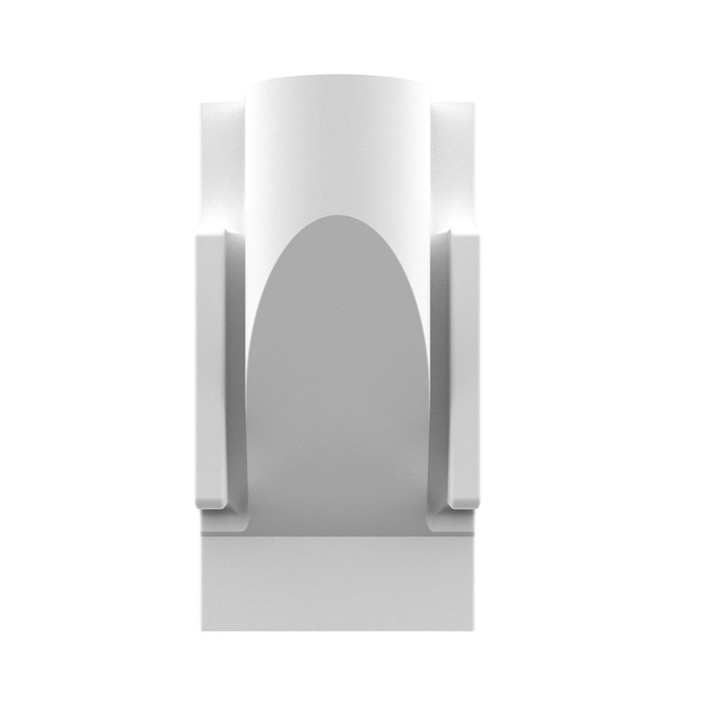 Back view of SeeLess step light mount showing platform depth and drywall bracket adjustability