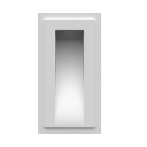 SL-1006 rectangular 6-inch step light mount recessed into a white wall.