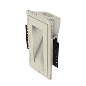 side view of step light flush mount platform with metal brackets 