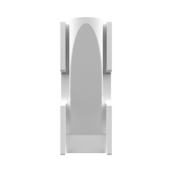 Back view of a modern rectangular step light wall-mount  with a sleek design 