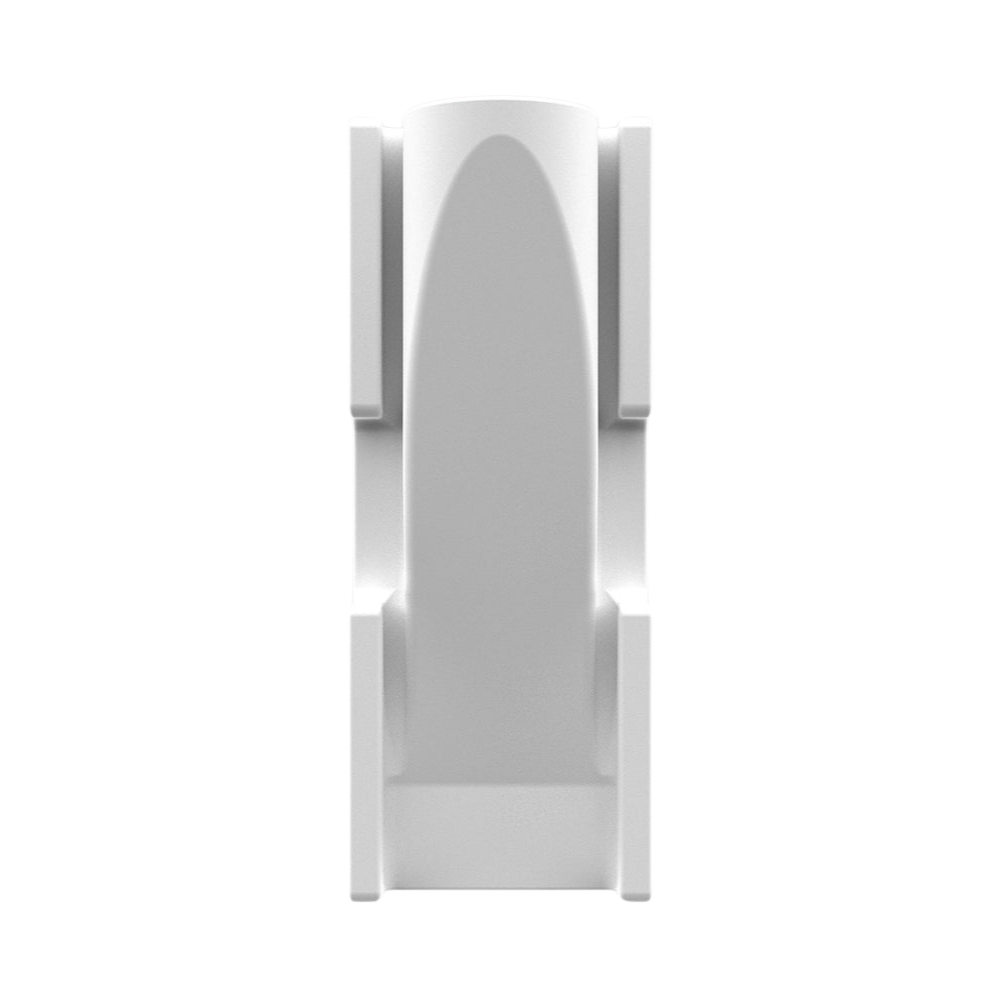 Back view of a modern rectangular step light wall-mount  with a sleek design 