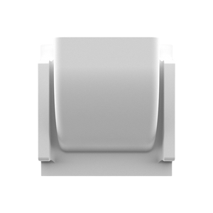 back view of square in-wall mount edge detail for small aperture recessed lighting.

