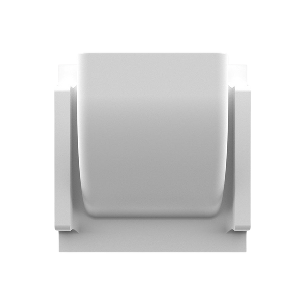 back view of square in-wall mount edge detail for small aperture recessed lighting.

