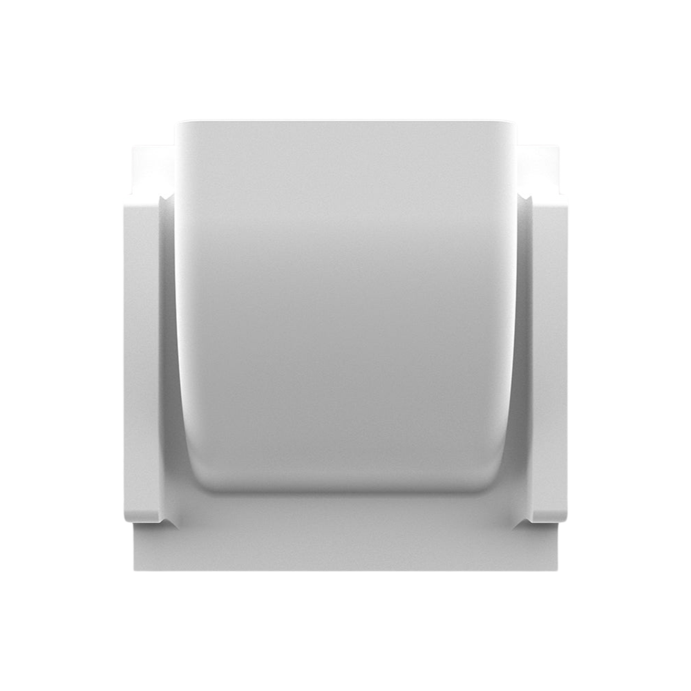 back view of square in-wall mount edge detail for small aperture recessed lighting.

