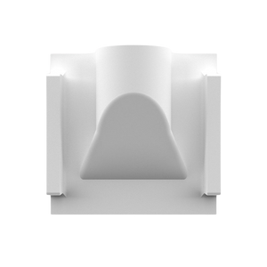 Back view of bell-shaped SeeLess wall light fixture 