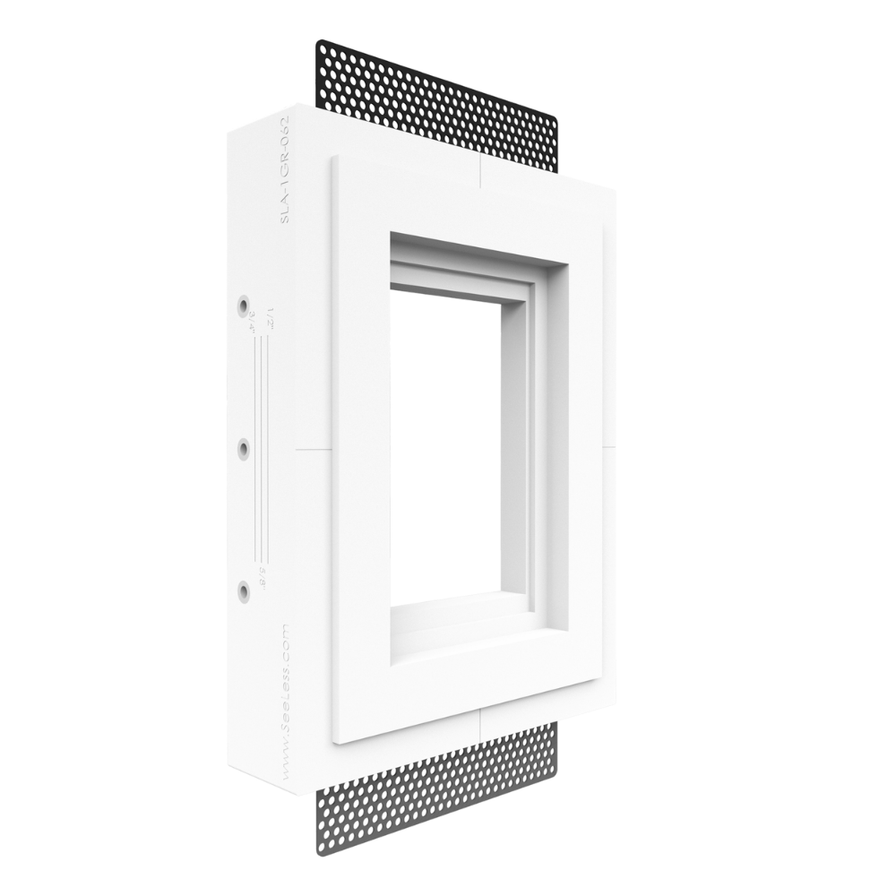 One Gang Architectural Mount SLA-1GR-062 – paintable, seamless in-wall design.