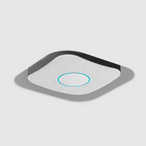 Seamless ceiling or wall installation platform for square smoke and sensor devices