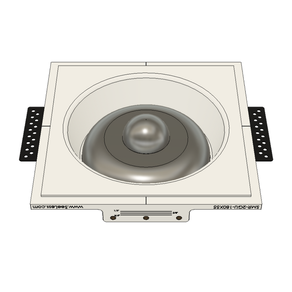 Flush round in-wall platform for smoke and sensor devices with included universal adapter ring