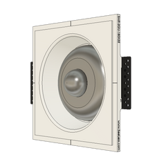 Round smoke and sensor universal flush mount with 2-gang ring