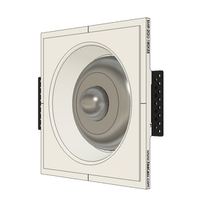 Round smoke and sensor universal flush mount with 2-gang ring