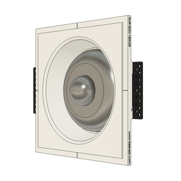 Round smoke and sensor universal flush mount with 2-gang ring