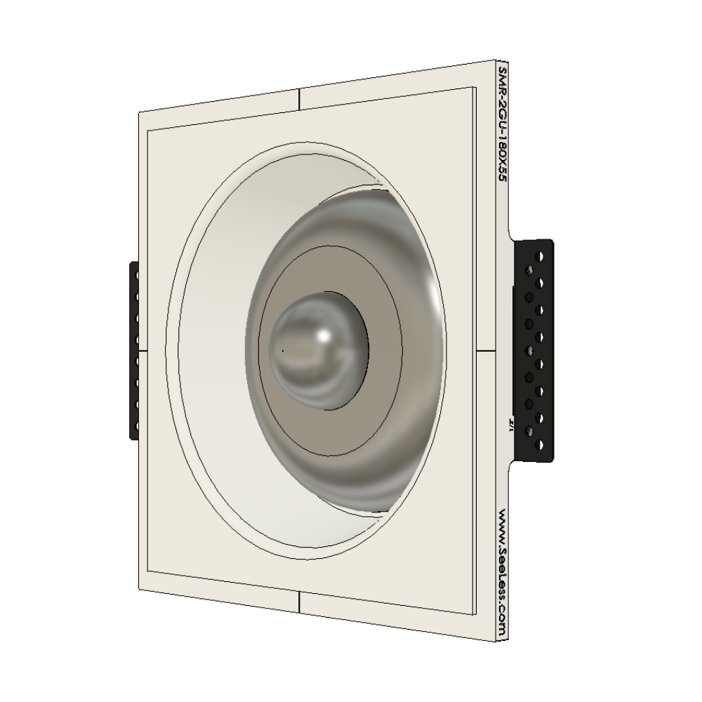 Round smoke and sensor universal flush mount with 2-gang ring