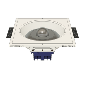 Eco-friendly gypsum-based smoke detector flush mount shown with 2-gang ring installed