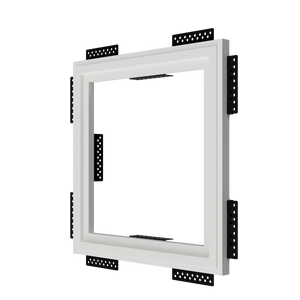 Side profile of SeeLess gypsum flush mount showcasing its low-profile design without installed device
