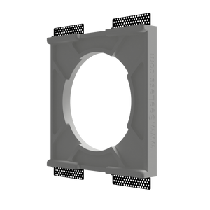 Back angle render of SL-SICS6R-062 plaster platform, showing hardware and bracket configuration for installation