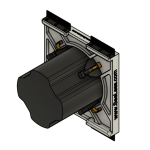 Back view of SeeLess prototype for Theory IC6 SeeLess flush mount, highlighting its low-profile gypsum construction