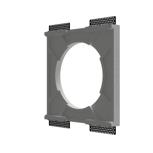 Back angle of SL-SICS6S-062 plaster mounting platform with square cavity, speaker not yet installed