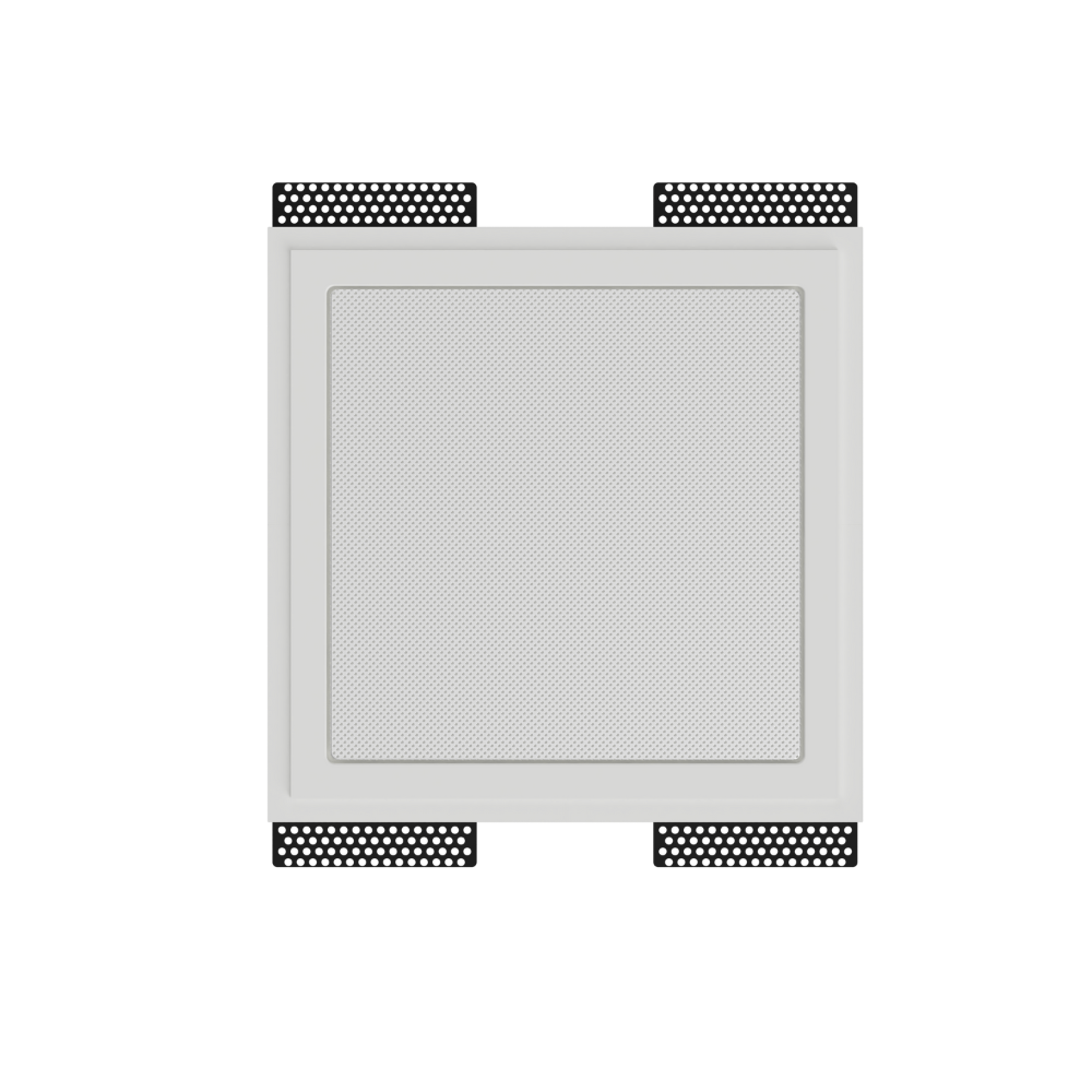 SL-SICS6S-062 mount with Theory IC6 speaker installed, left-angle view highlighting recessed integration