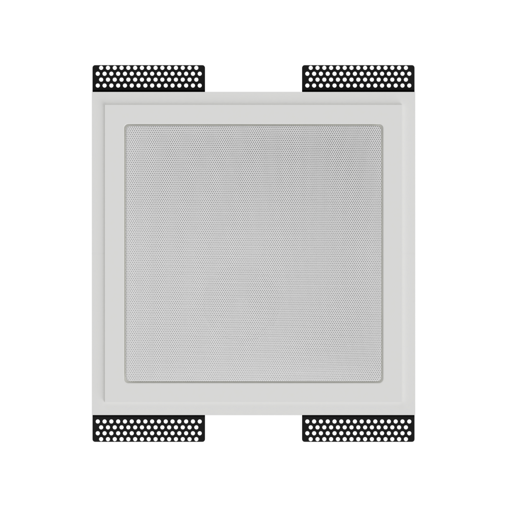 Square in-wall plaster mount for Theory IC6 speaker with integrated brackets