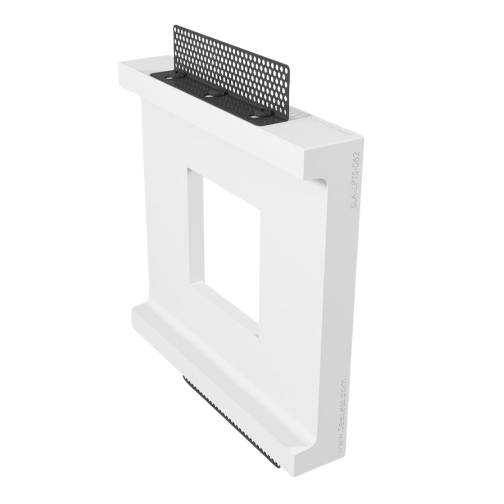Back view of SLA-LPTS-062 mount – showing drywall bracket adjustments and mounting hardware