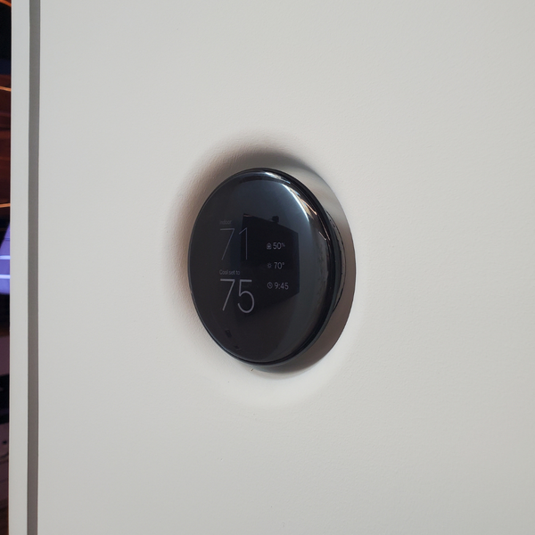 Left side view of Mud-In platform with Google Nest Learning Thermostat