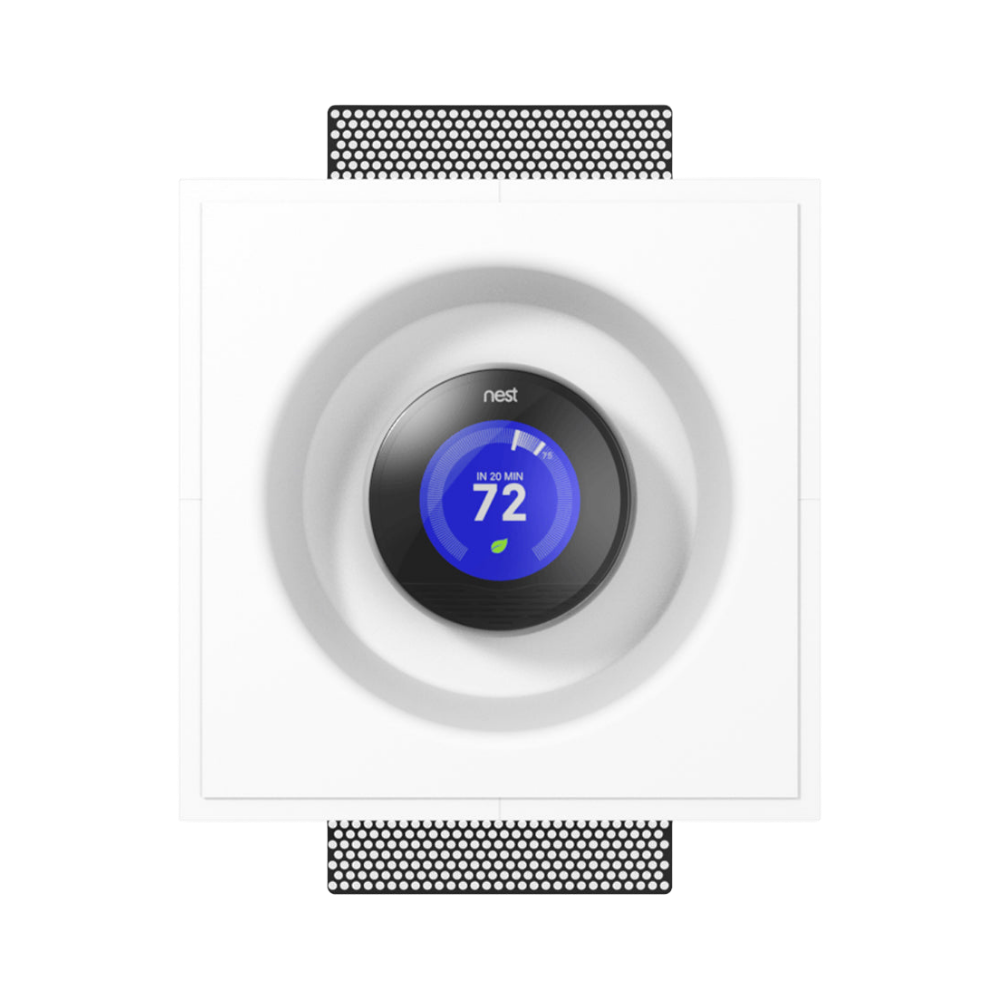 Flush in-wall mount for Nest thermostat with circular reveal