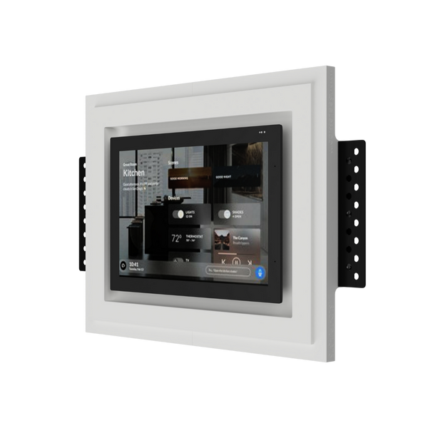 SLD‑TPJI‑375 in‑wall mounting platform for Josh.AI 8″ touch panel — 3/8″ reveal and magnetic mounting for clean installation.