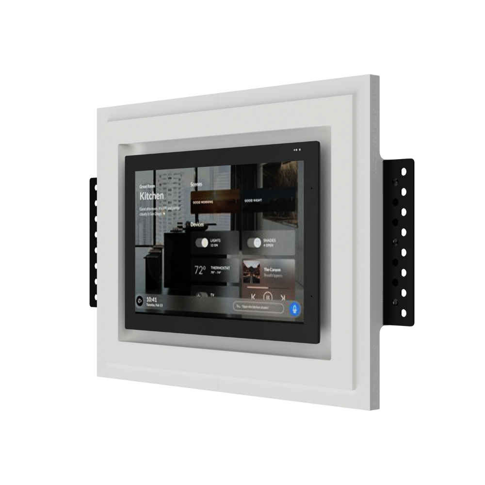 SLD‑TPJI‑375 in‑wall mounting platform for Josh.AI 8″ touch panel — 3/8″ reveal and magnetic mounting for clean installation.