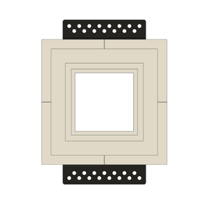 SLA-LP1C-062M gypsum platform for Lutron International Palladiom, featuring a trimless, mud-in design for sleek wall integration.