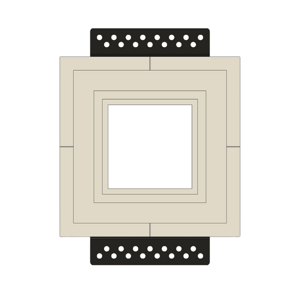 SLA-LP1C-062M gypsum platform for Lutron International Palladiom, featuring a trimless, mud-in design for sleek wall integration.