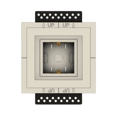 Front view of SeeLess Platform for Lutron International Palladiom 2-Gang Device