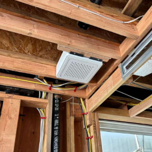 SL-UAPS universal access point flush mount – small base shown recessed into ceiling