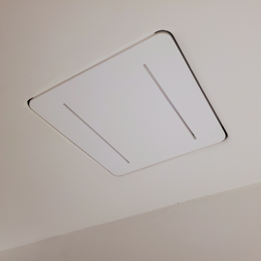 Installed Universal Small Access Point Mud-In Platform with Line Trim