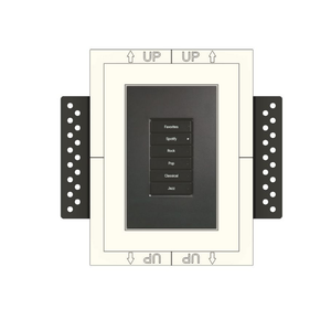 SeeLess SLA-1GU-125×80×11 flush-mount platform with Control4 Lux keypad installed