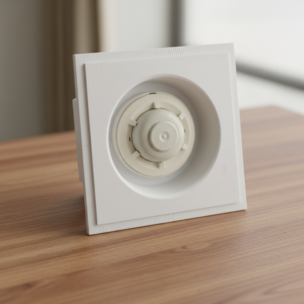 SeeLess Round 1GU Mount with 142×43mm opening and 1/2-inch reveal around heat detector