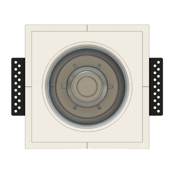 SeeLess Round 1GU Mount with 142×43mm opening and 1/2-inch reveal around heat detector