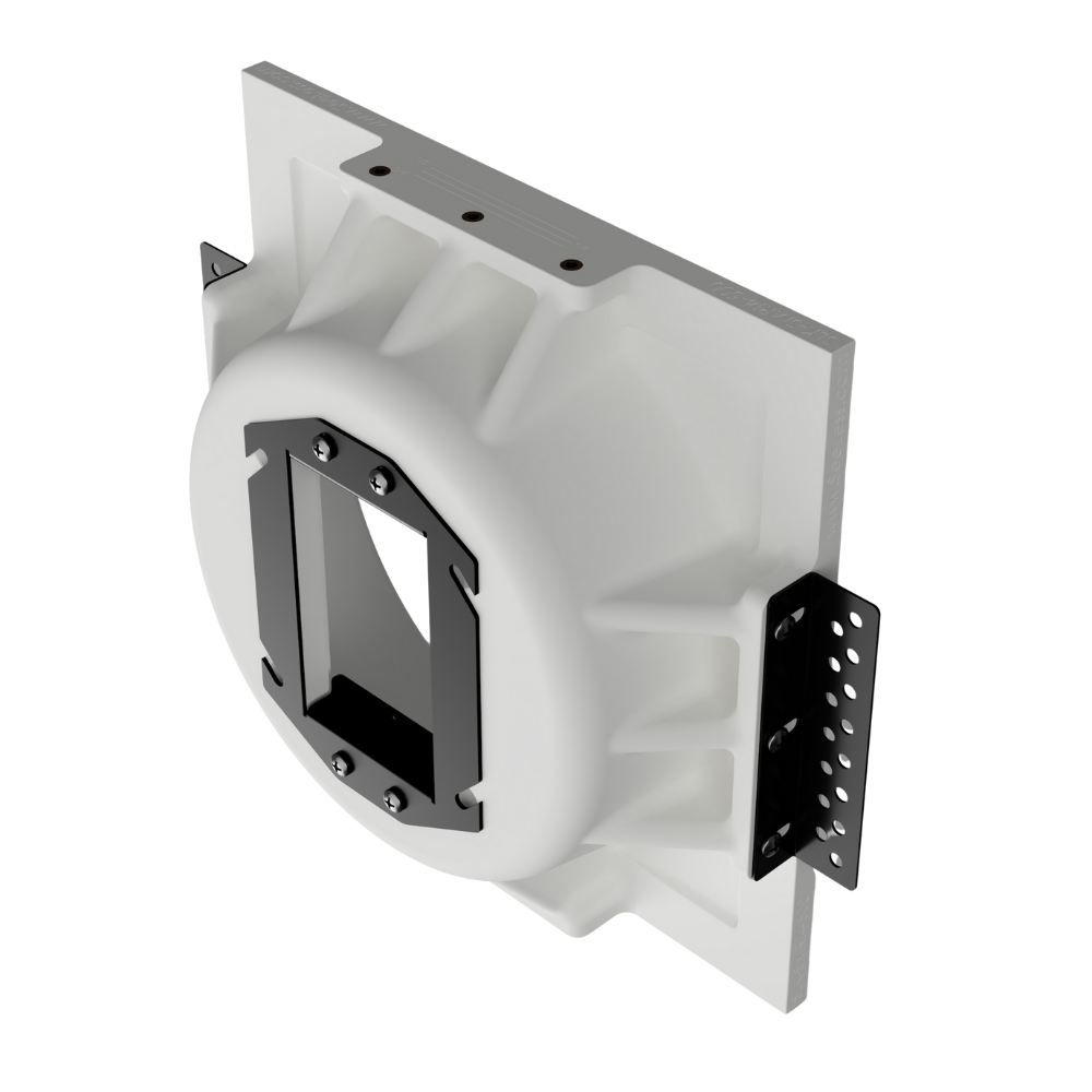 Low-voltage ready sensor platform with adaptable mounting bracket system- side angle.