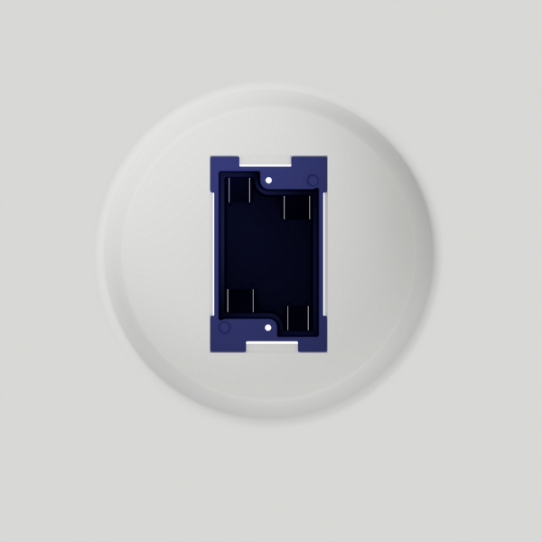 Elegant round flush mount with clean lines and symmetrical design