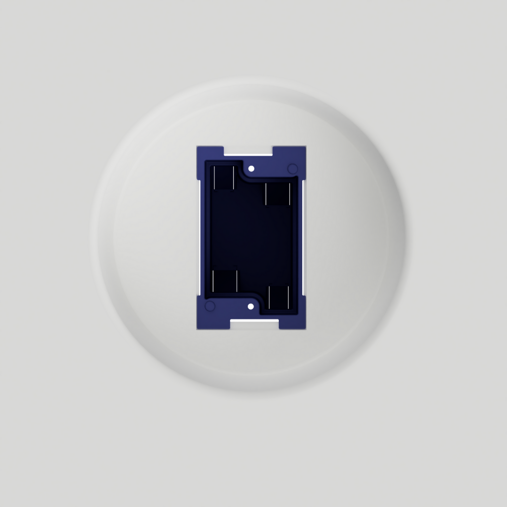 Elegant round flush mount with clean lines and symmetrical design