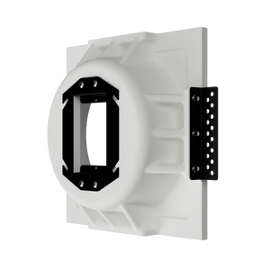 Smooth in-ceiling flush mount with round faceplate and universal compatibility