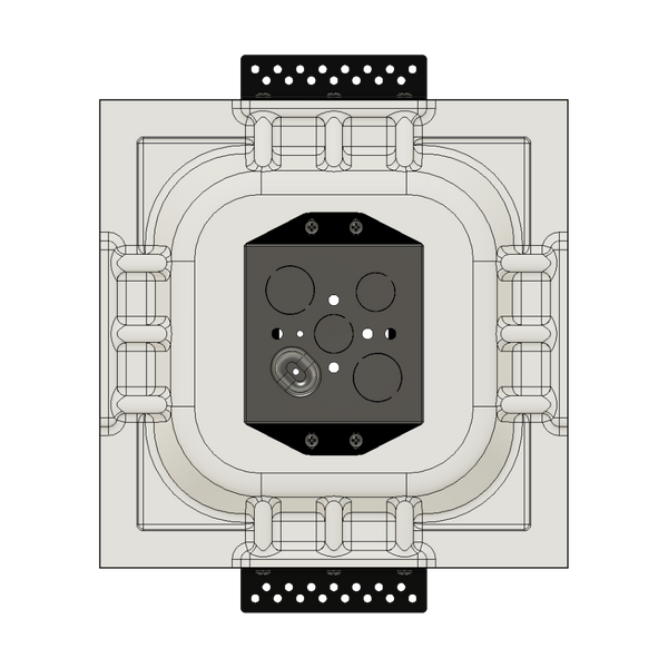 back angle of SMS-1GU-173x40 showing recessed Nest-compatible platform with a 3/4” reveal