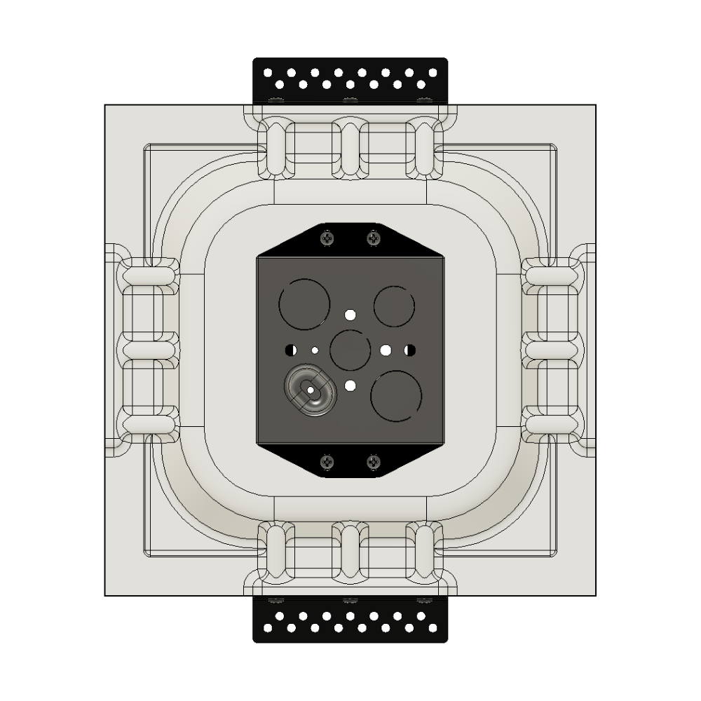 back angle of SMS-1GU-173x40 showing recessed Nest-compatible platform with a 3/4” reveal