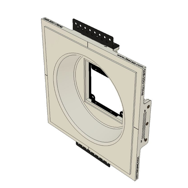 Seamless in-wall mounting platform for smoke and sensor devices with 6.18" base compatibility