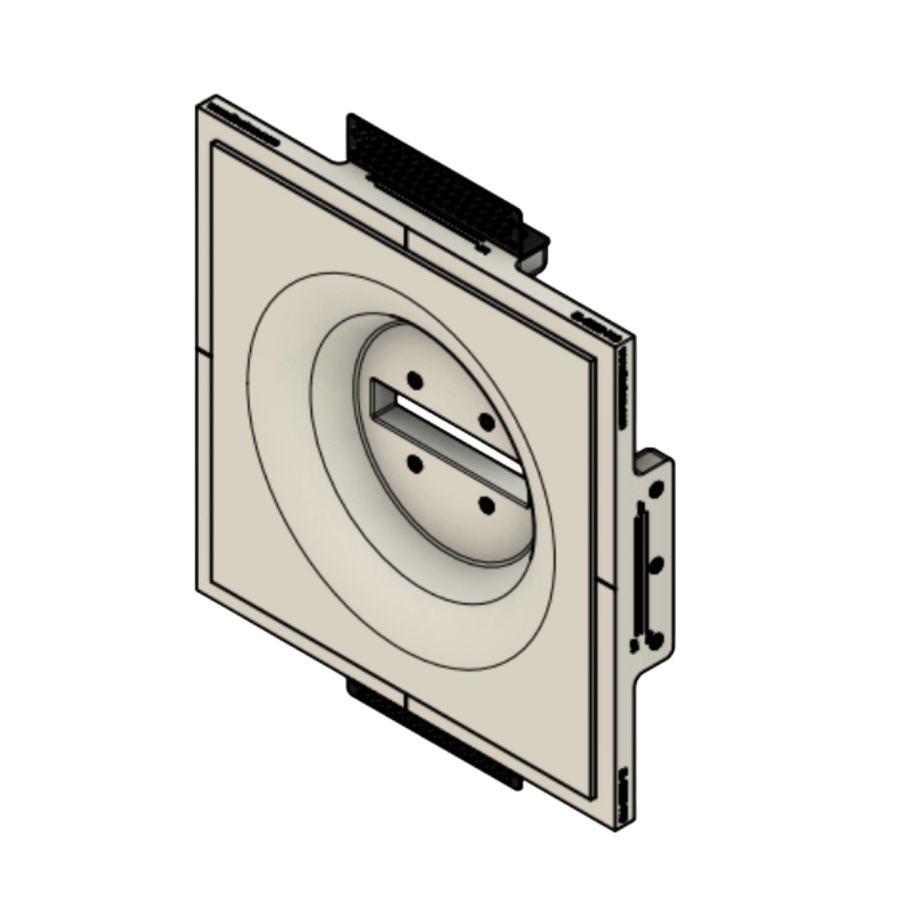 SL-C2ER-110 custom in-wall mount – recessed plaster platform for Verkada camera